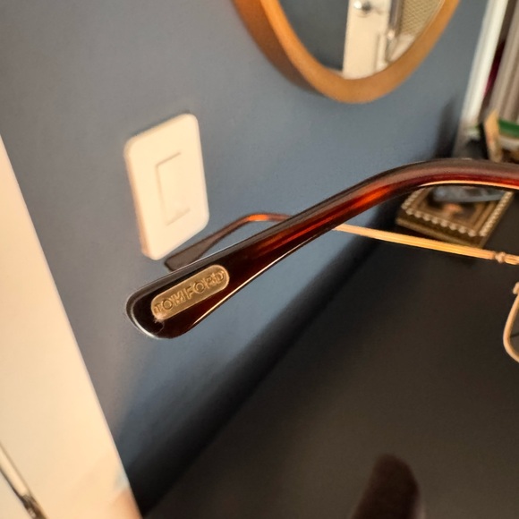 Tom Ford Gold Frame Sunglasses with Brown Lenses - Picture 7 of 10